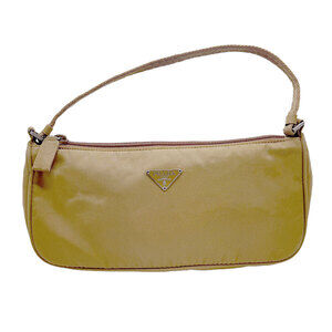 Prada Tessuto nylon shoulder bag beige Yellow